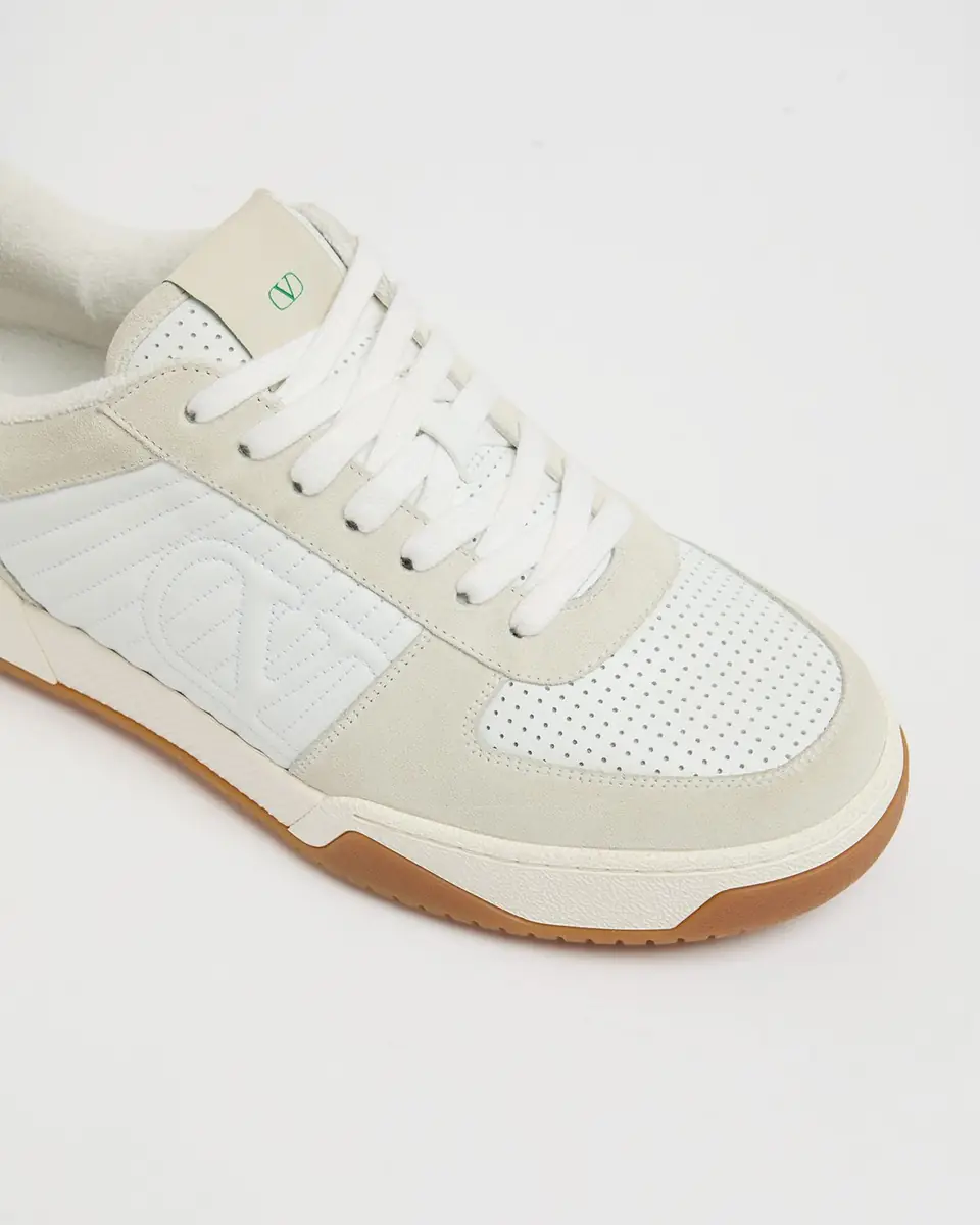 Valentino Garavani Men's Sparry Split Leather and Napa Low-Top Sneakers | Thumbnail 4 Valentino Garavani Men's Sparry Split Leather and Napa Low-Top Sneakers | Thumbnail 4