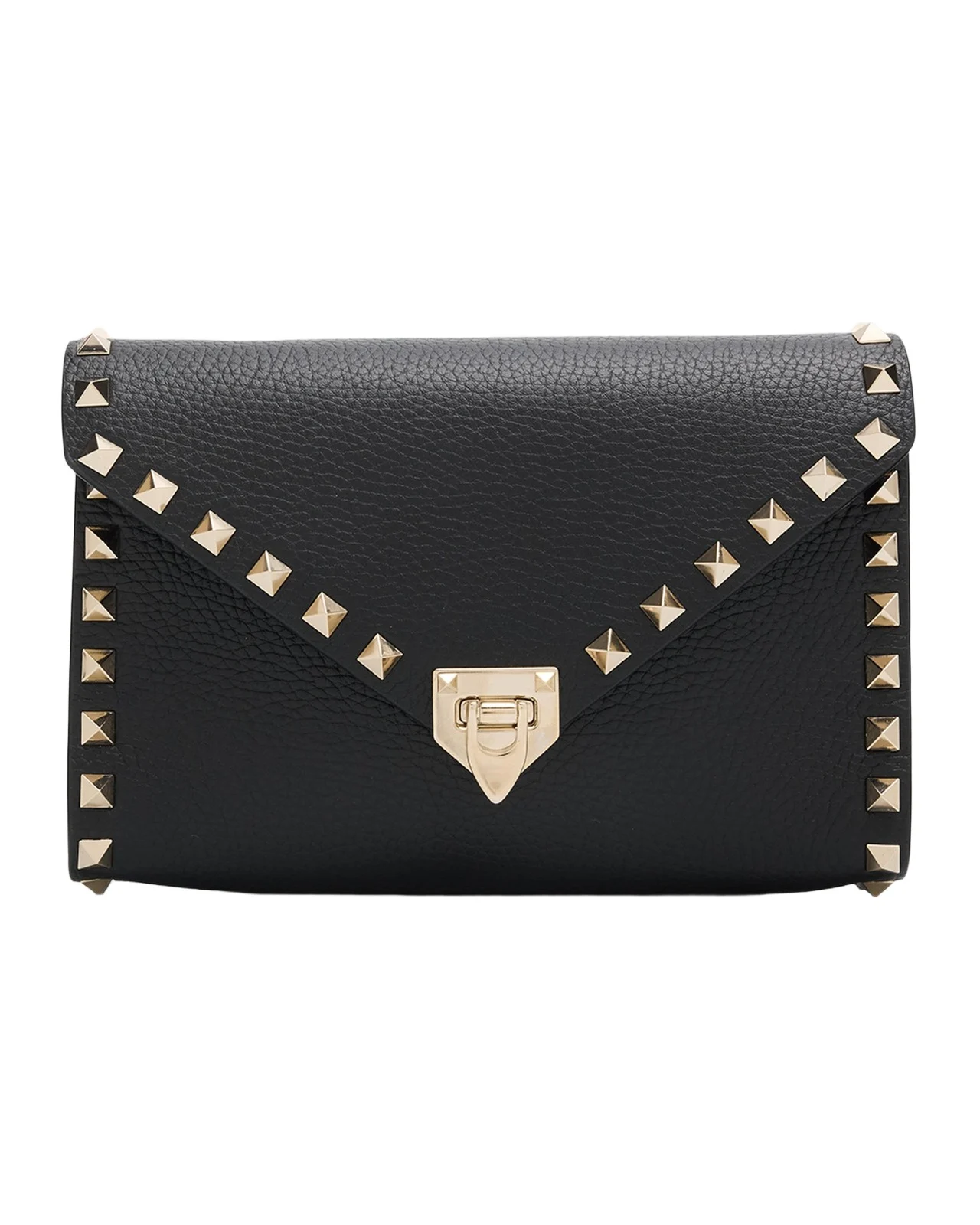 Mini Rockstud Grain Leather Clutch Bag