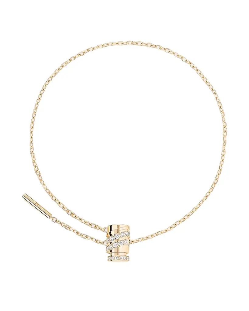 Nouvel Heritage 18K Pave Mini Latch Bracelet | Image 1 Nouvel Heritage 18K Pave Mini Latch Bracelet | Image 1