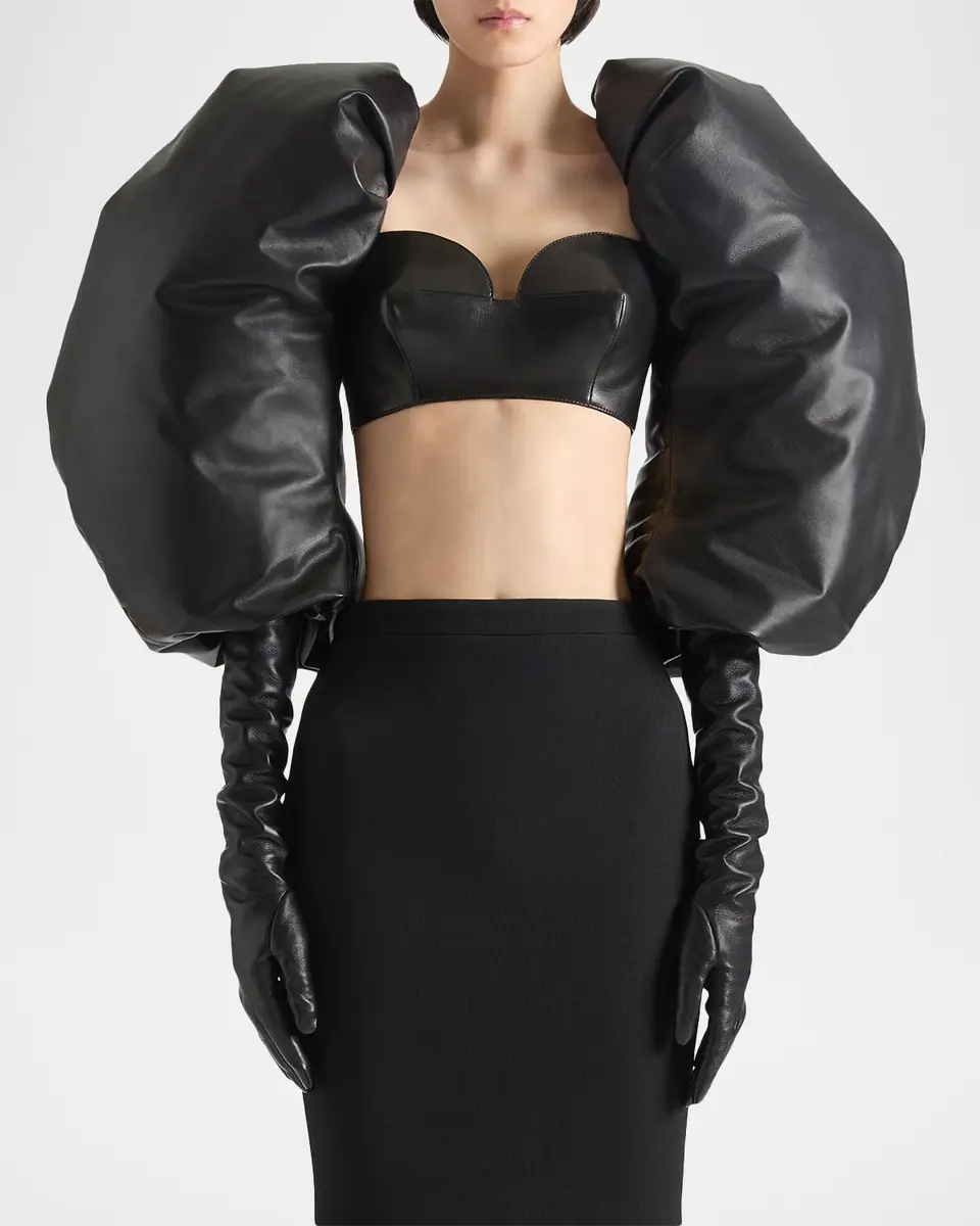 Givenchy Leather Cone Bra Top | Thumbnail 2
