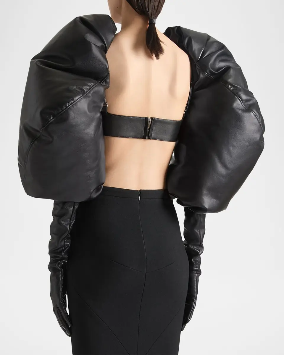 Givenchy Leather Cone Bra Top | Thumbnail 3