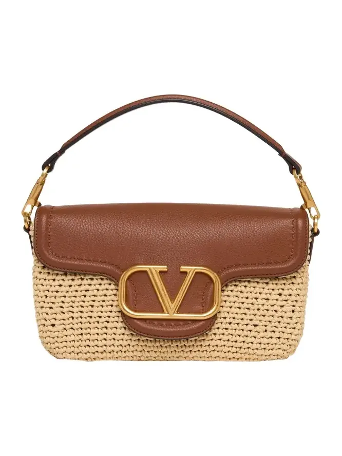 Viscose Raffia & Leather Top-Handle Bag Viscose Raffia & Leather Top-Handle Bag