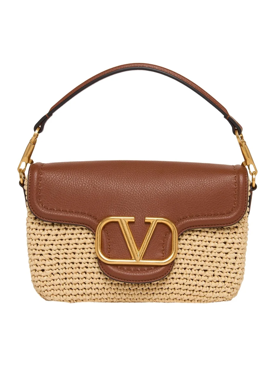 Viscose Raffia & Leather Top-Handle Bag Viscose Raffia & Leather Top-Handle Bag