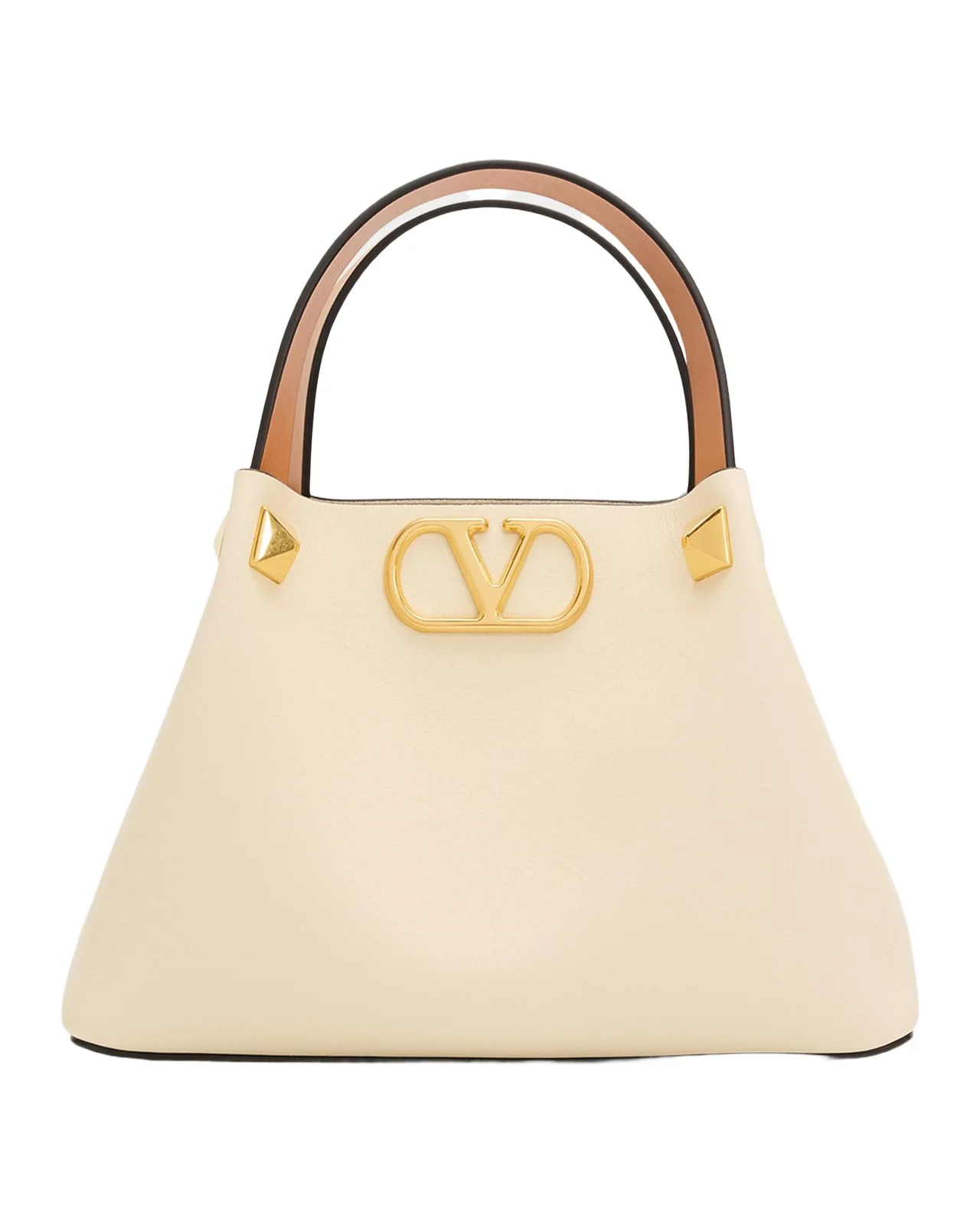 Small VLogo Rockstud Leather Top-Handle Bag Small VLogo Rockstud Leather Top-Handle Bag
