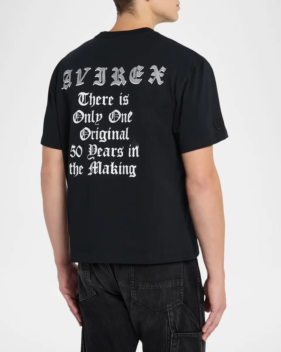 AVIREX Men's Goth 50th Cotton Jersey T-Shirt | Thumbnail 3 AVIREX Men's Goth 50th Cotton Jersey T-Shirt | Thumbnail 3