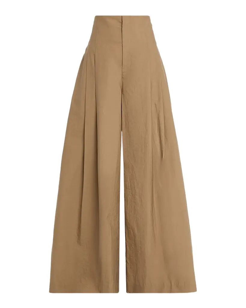 Brunello Cucinelli Techno Cotton Poplin Maxi Wide-Leg Trousers | Image 1 Brunello Cucinelli Techno Cotton Poplin Maxi Wide-Leg Trousers | Image 1