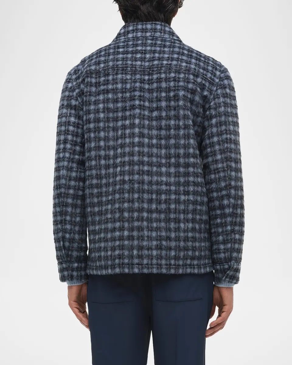 SIMKHAI Men's Caleb Plaid Shirt Jacket | Thumbnail 2 SIMKHAI Men's Caleb Plaid Shirt Jacket | Thumbnail 2