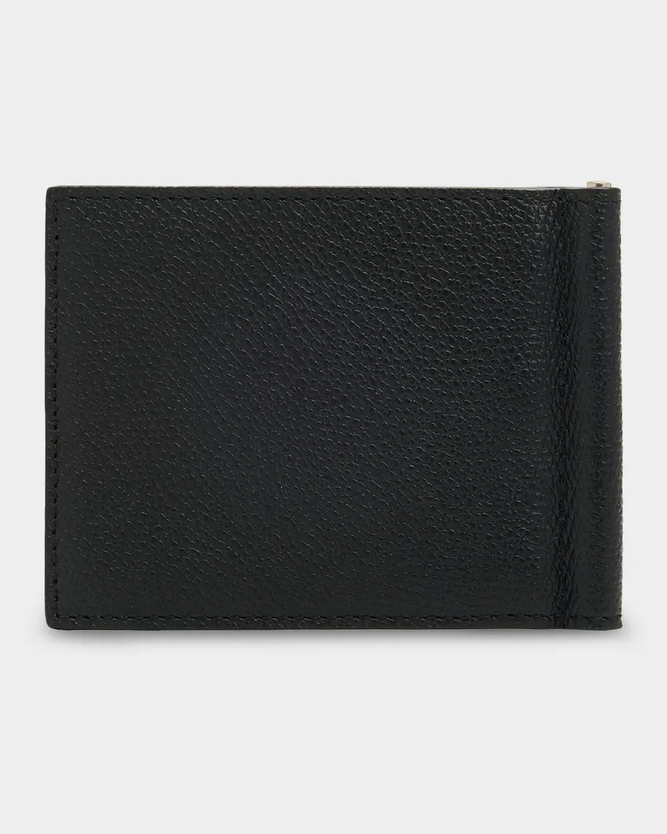 Valentino Garavani Men's Vlogo Signature Grainy Calfskin Money Clip Wallet | Thumbnail 4 Valentino Garavani Men's Vlogo Signature Grainy Calfskin Money Clip Wallet | Thumbnail 4
