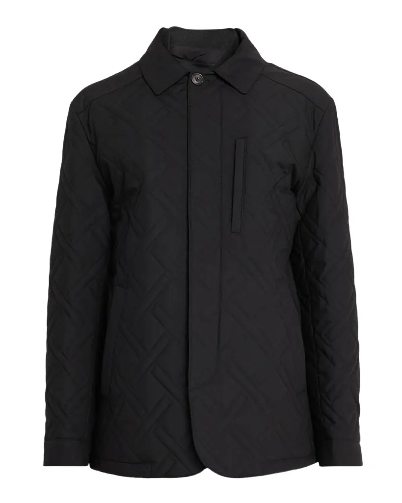 Corneliani Men's Geometric Quilted Jacket | Image 1 Corneliani Men's Geometric Quilted Jacket | Image 1