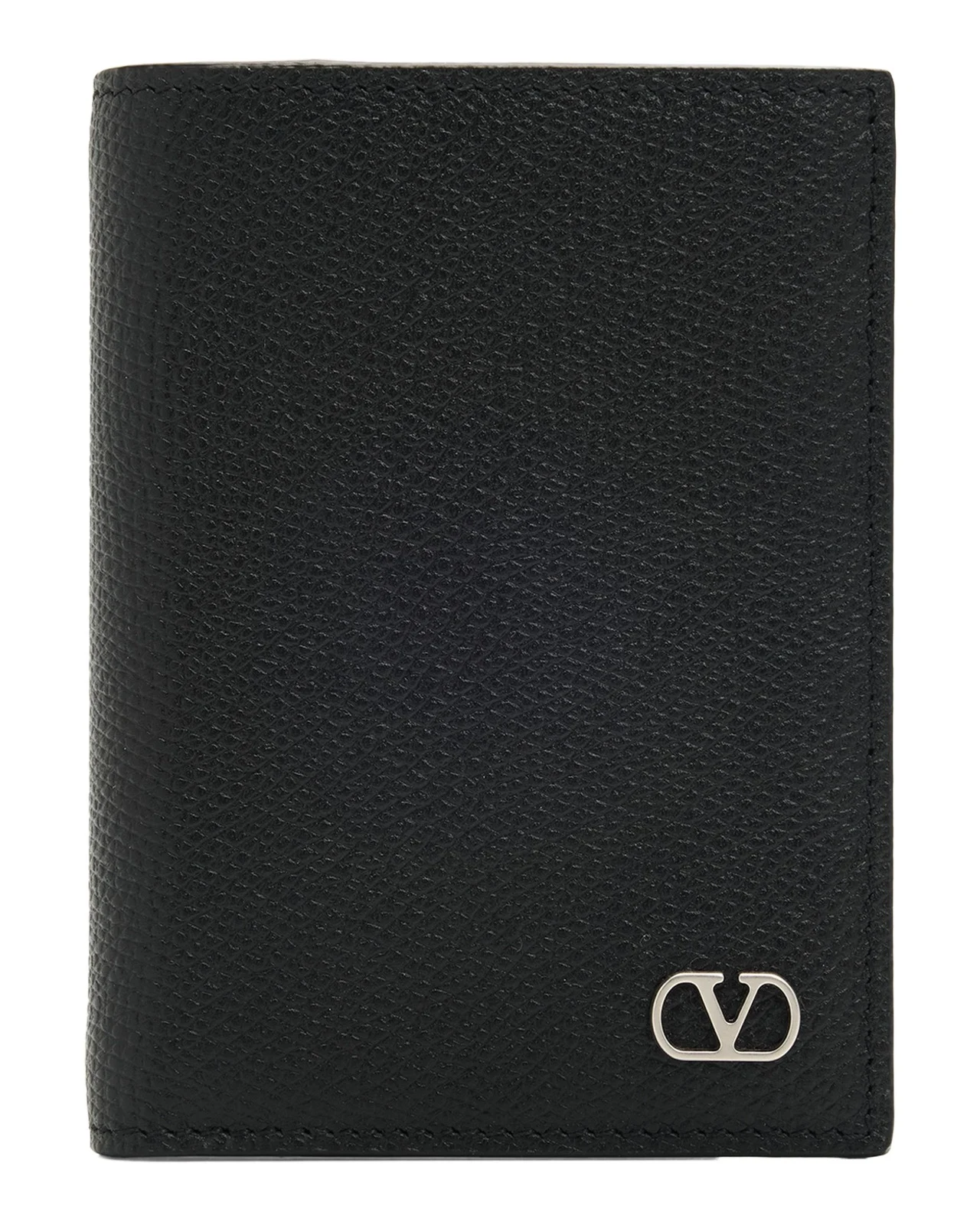 Men's Vlogo Signature Grainy Calfskin Card Holder
