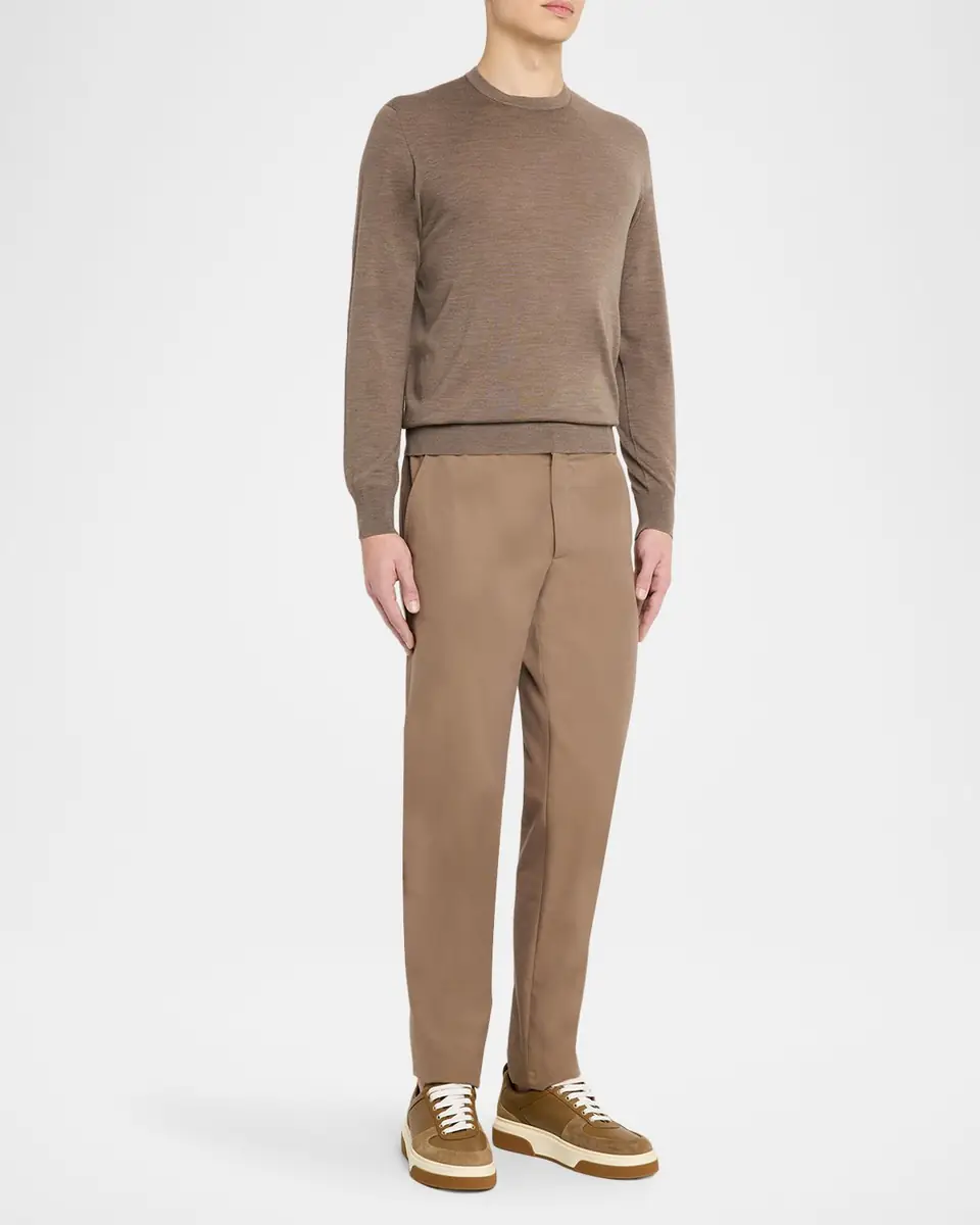 Sease Men's Virgin Wool Heathered Crewneck Sweater | Thumbnail 2 Sease Men's Virgin Wool Heathered Crewneck Sweater | Thumbnail 2