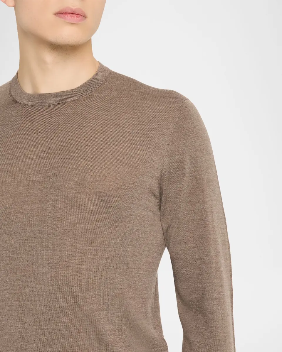 Sease Men's Virgin Wool Heathered Crewneck Sweater | Thumbnail 5 Sease Men's Virgin Wool Heathered Crewneck Sweater | Thumbnail 5