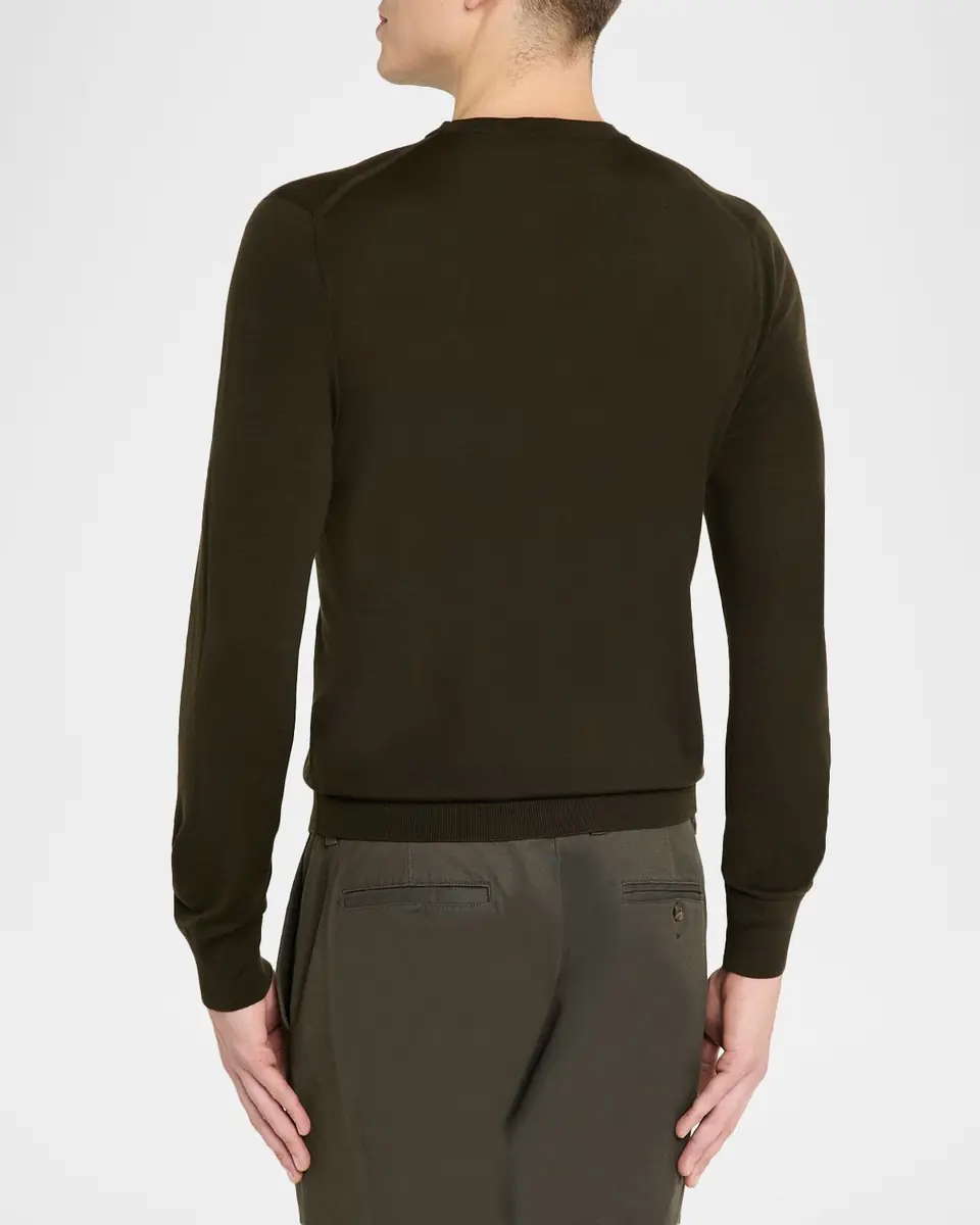 Sease Men's Virgin Wool Heathered Crewneck Sweater | Thumbnail 7 Sease Men's Virgin Wool Heathered Crewneck Sweater | Thumbnail 7