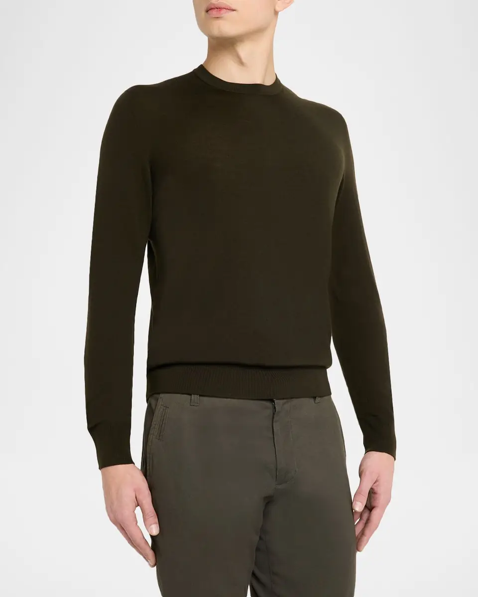 Sease Men's Virgin Wool Heathered Crewneck Sweater | Thumbnail 8 Sease Men's Virgin Wool Heathered Crewneck Sweater | Thumbnail 8