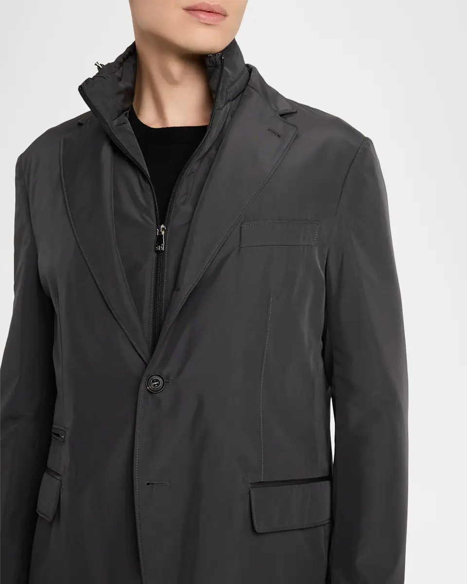 Corneliani Men's Technical Fabric Single-Breasted Blazer | Thumbnail 5 Corneliani Men's Technical Fabric Single-Breasted Blazer | Thumbnail 5