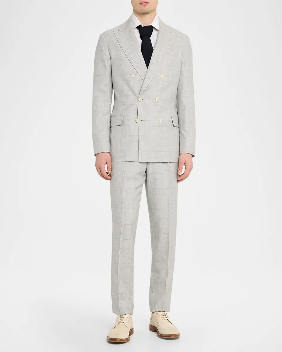 Brunello Cucinelli Men's Virgin Wool Glen Plaid Suit | Thumbnail 2 Brunello Cucinelli Men's Virgin Wool Glen Plaid Suit | Thumbnail 2