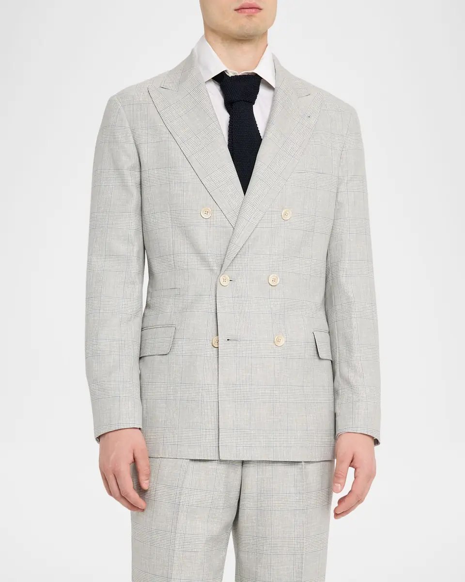 Brunello Cucinelli Men's Virgin Wool Glen Plaid Suit | Thumbnail 4 Brunello Cucinelli Men's Virgin Wool Glen Plaid Suit | Thumbnail 4