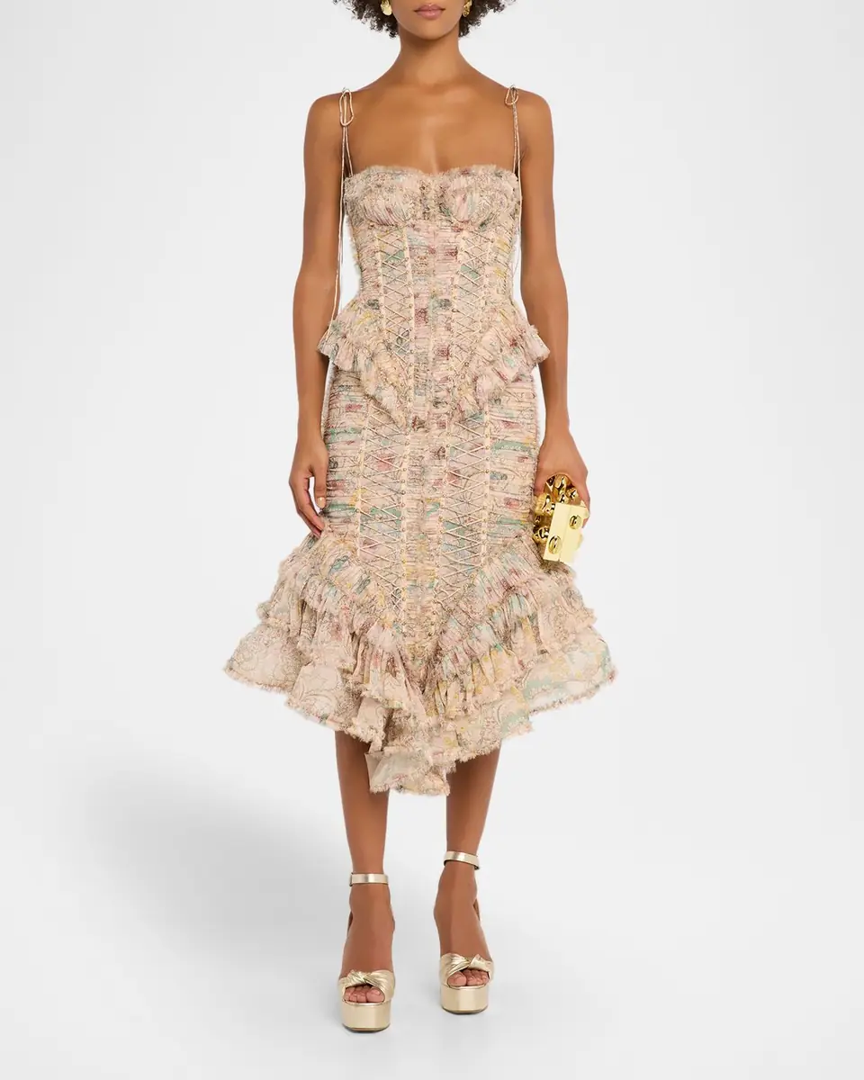 Zimmermann Rebellion Frayed Midi Dress | Thumbnail 2 Zimmermann Rebellion Frayed Midi Dress | Thumbnail 2