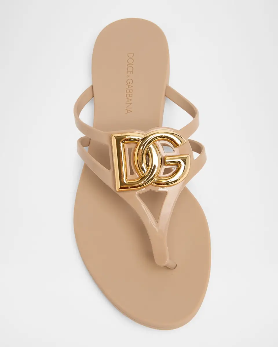 Dolce & Gabbana DG Jelly Flat Thong Sandals | Thumbnail 11 Dolce & Gabbana DG Jelly Flat Thong Sandals | Thumbnail 11