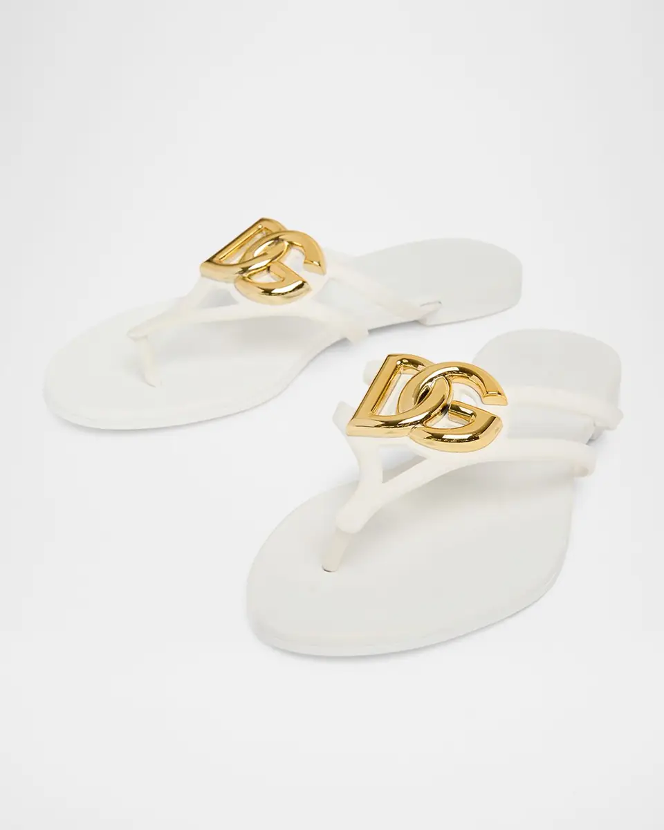 Dolce & Gabbana DG Jelly Flat Thong Sandals | Thumbnail 15 Dolce & Gabbana DG Jelly Flat Thong Sandals | Thumbnail 15