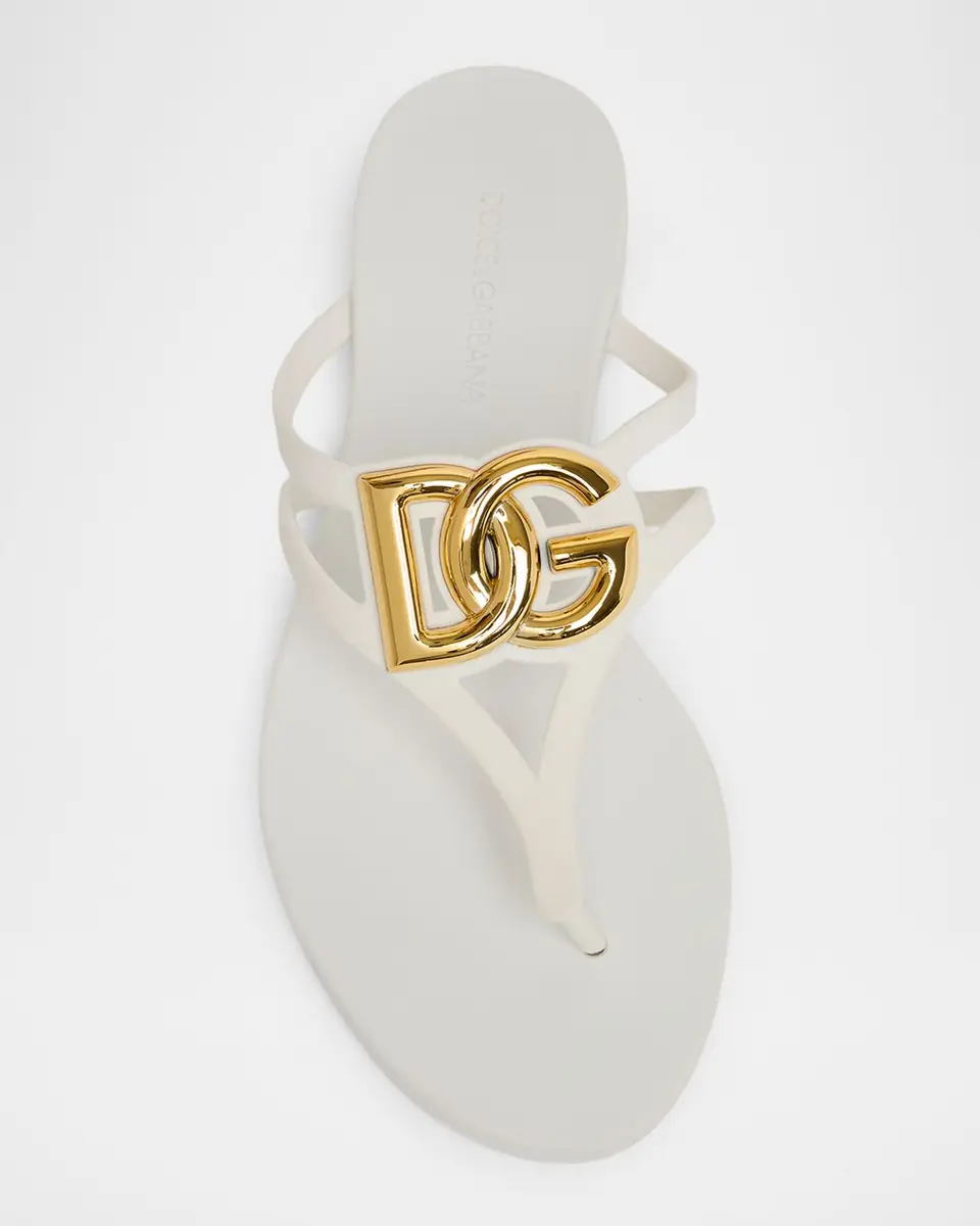 Dolce & Gabbana DG Jelly Flat Thong Sandals | Thumbnail 16 Dolce & Gabbana DG Jelly Flat Thong Sandals | Thumbnail 16