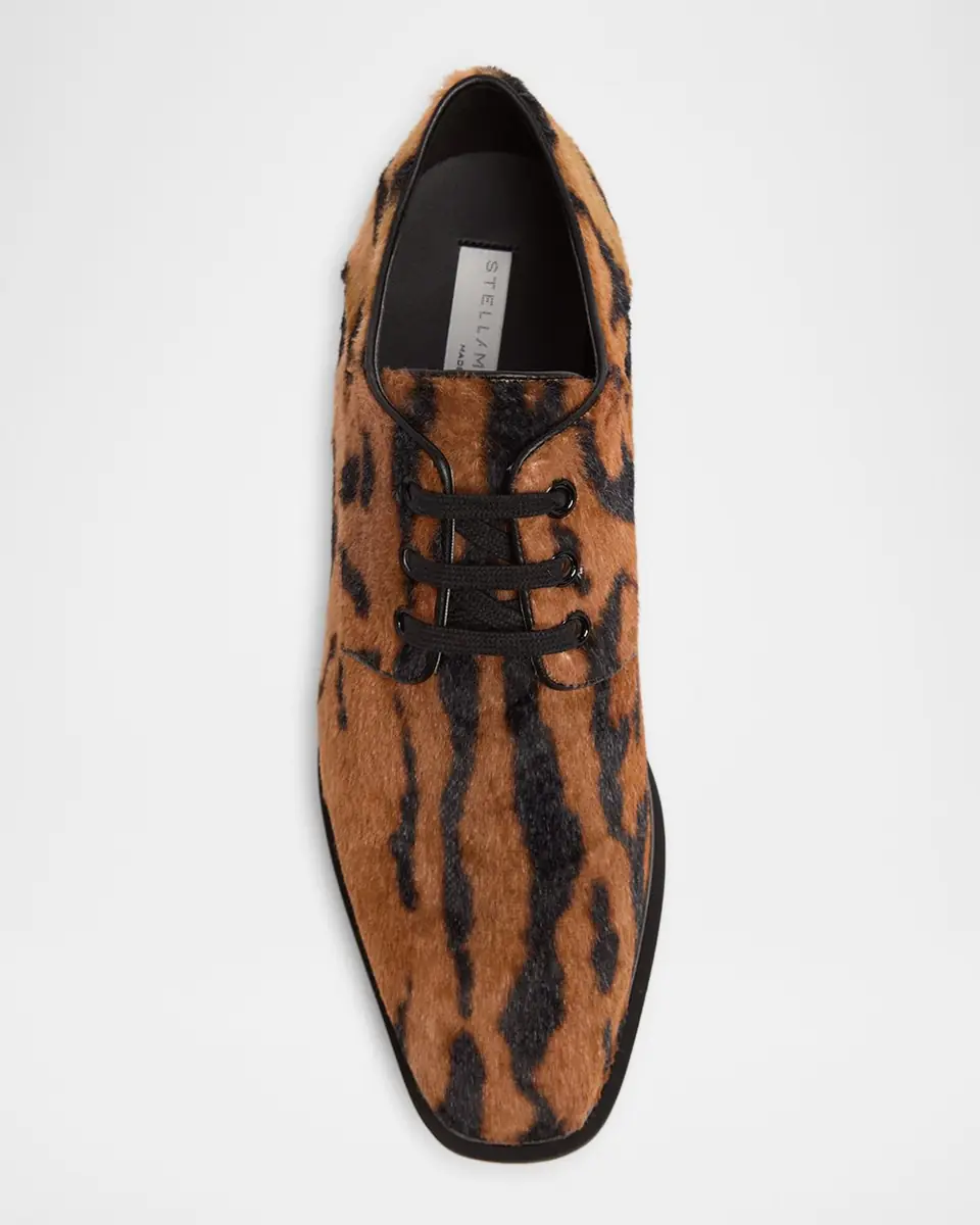 Stella McCartney Sneak-Elyse Ocelot Velvet Toothed-Sole Platform Sneakers | Thumbnail 3 Stella McCartney Sneak-Elyse Ocelot Velvet Toothed-Sole Platform Sneakers | Thumbnail 3