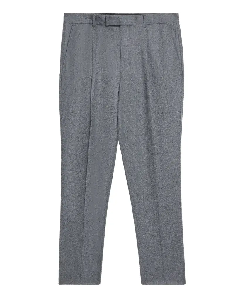 ZEGNA Men 's Wool Flannel Pleated Tapered Fit Trousers | Image 1 ZEGNA Men 's Wool Flannel Pleated Tapered Fit Trousers | Image 1
