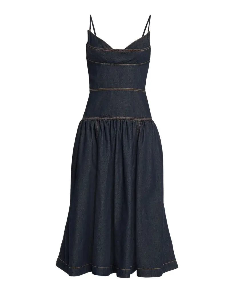 Zimmermann Denim Sleeveless Midi Dress | Image 1 Zimmermann Denim Sleeveless Midi Dress | Image 1