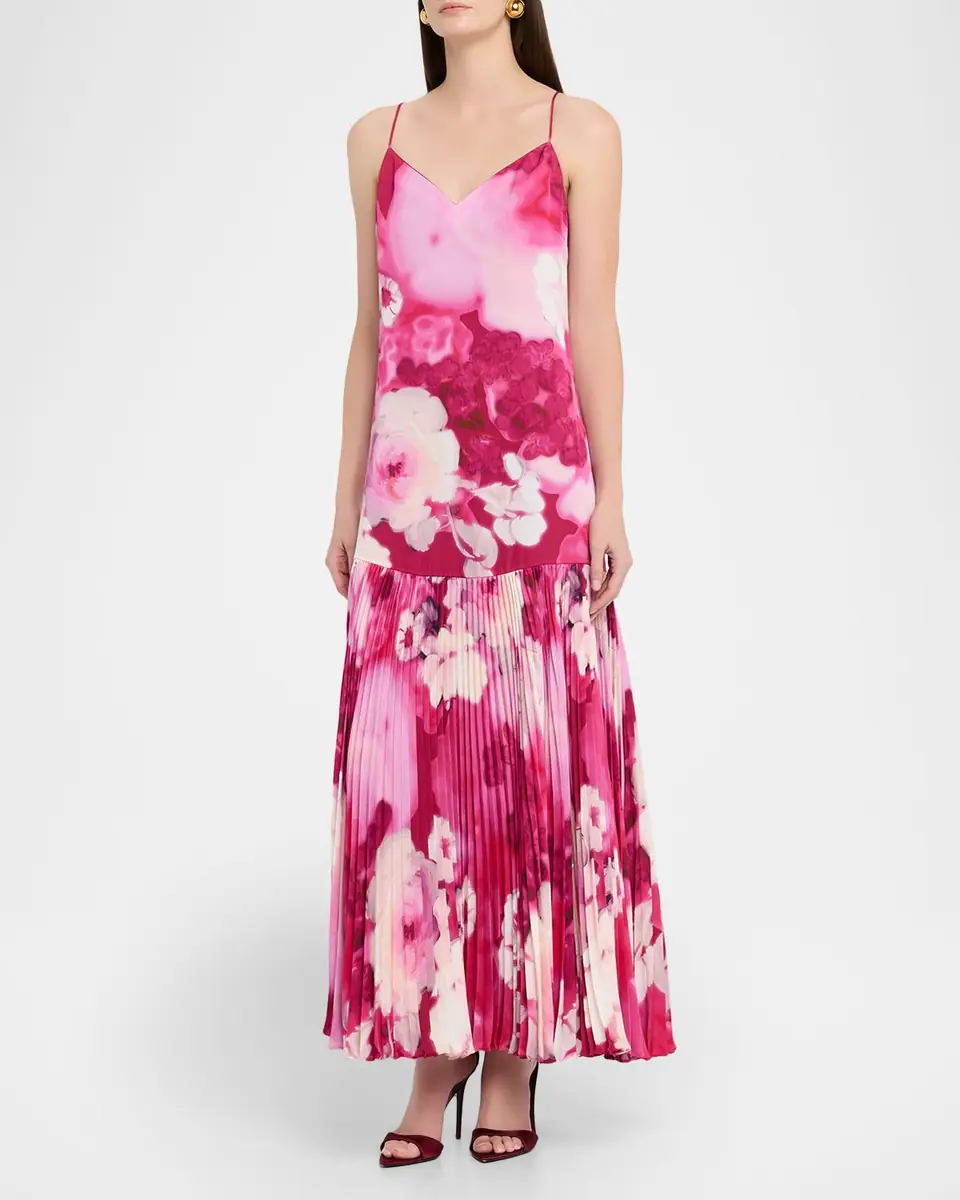 Ungaro Camden Pleated Floral-Print Maxi Dress | Thumbnail 4 Ungaro Camden Pleated Floral-Print Maxi Dress | Thumbnail 4