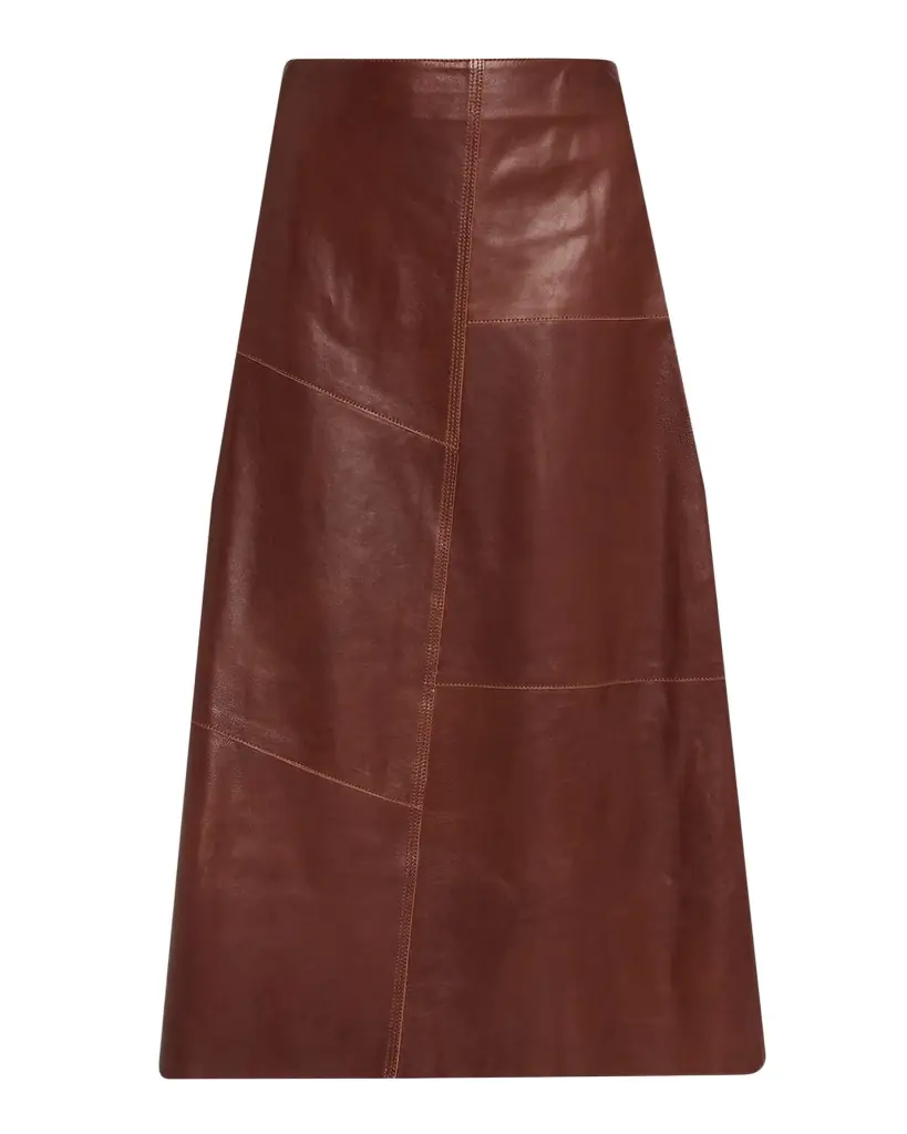 Arma Vayenne A-Line Leather Midi Skirt | Image 1 Arma Vayenne A-Line Leather Midi Skirt | Image 1