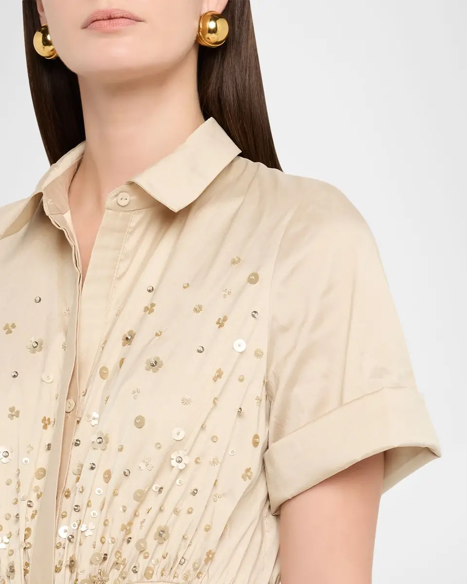 Ungaro Kace Sequin-Embellished Midi Shirtdress | Thumbnail 5 Ungaro Kace Sequin-Embellished Midi Shirtdress | Thumbnail 5