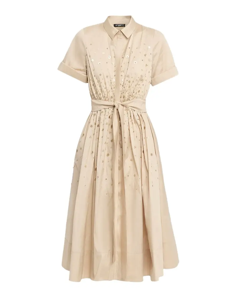 Ungaro Kace Sequin-Embellished Midi Shirtdress | Image 1 Ungaro Kace Sequin-Embellished Midi Shirtdress | Image 1