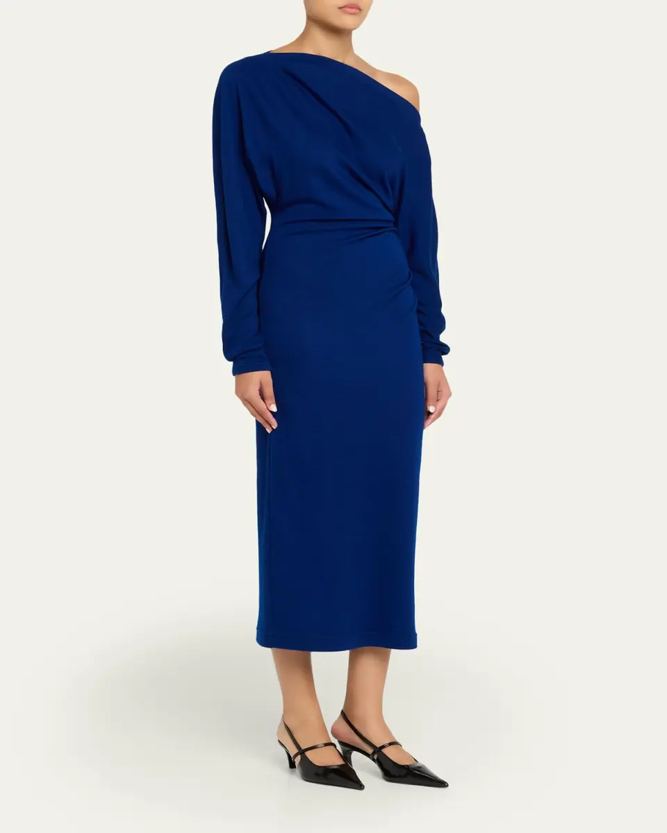A.L.C. Sonny Asymmetric Knit Midi Dress | Thumbnail 4