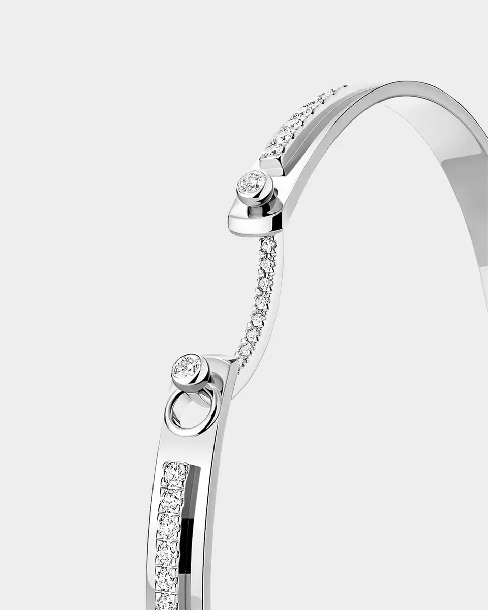 Nouvel Heritage 18K Tuxedo Mood Bangle | Thumbnail 4