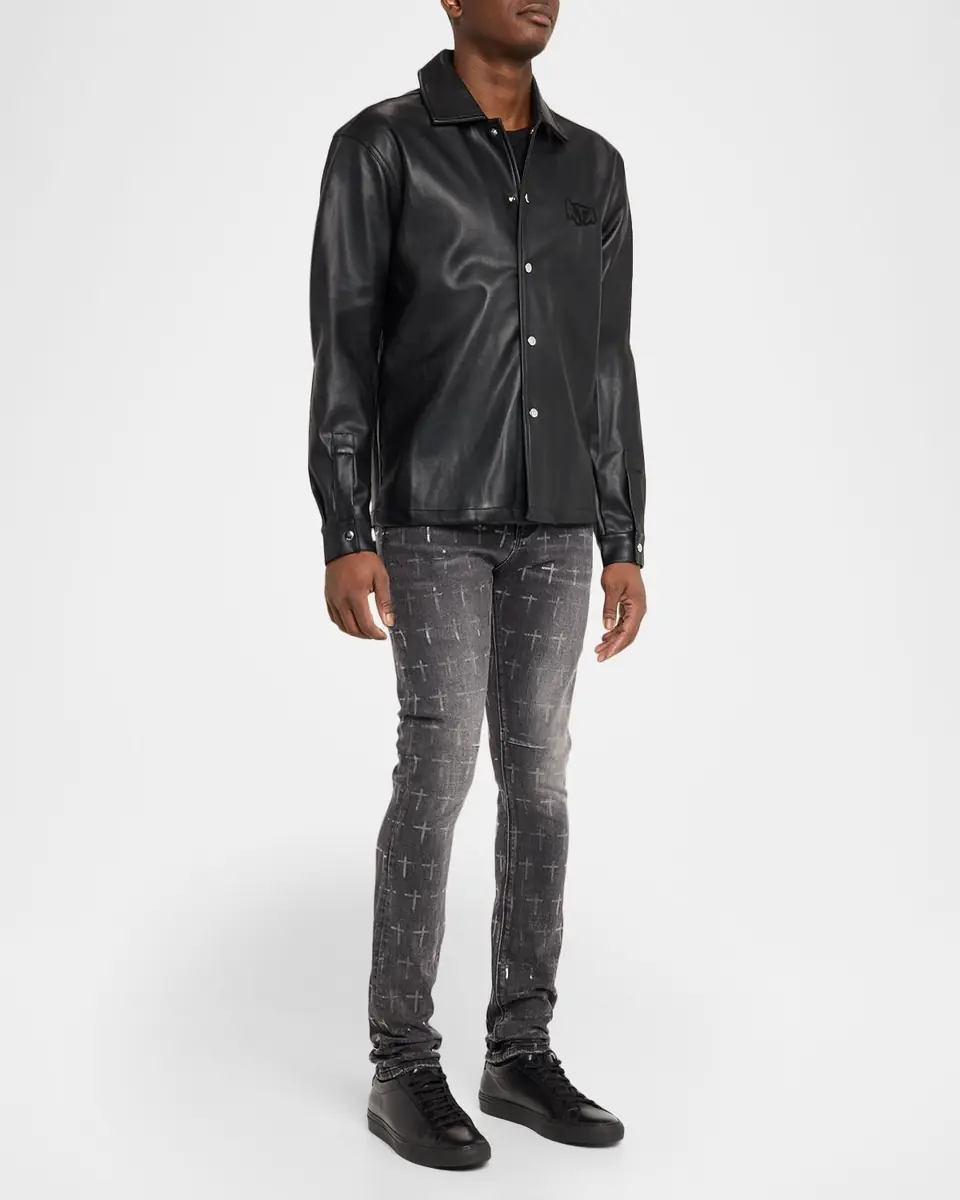 RTA Men's Bryant Grey Denim Skinny Jeans | Thumbnail 2 RTA Men's Bryant Grey Denim Skinny Jeans | Thumbnail 2