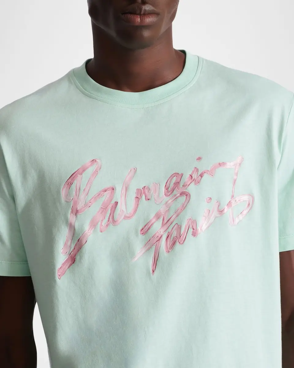 Balmain Men's Paris Printed Cotton T-Shirt | Thumbnail 6 Balmain Men's Paris Printed Cotton T-Shirt | Thumbnail 6