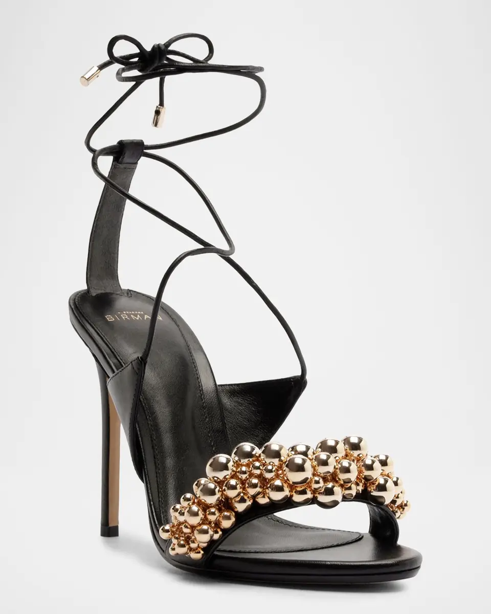 Alexandre Birman Gia 100 mm Leather Ankle-Tie Sandals | Thumbnail 2 Alexandre Birman Gia 100 mm Leather Ankle-Tie Sandals | Thumbnail 2