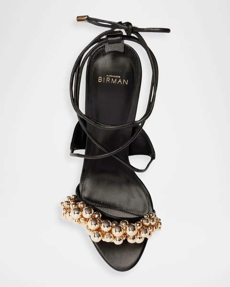 Alexandre Birman Gia 100 mm Leather Ankle-Tie Sandals | Thumbnail 4 Alexandre Birman Gia 100 mm Leather Ankle-Tie Sandals | Thumbnail 4