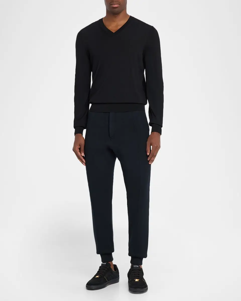 Tom Ford Men's Double-Faced Pintuck Jogger Pants | Thumbnail 2 Tom Ford Men's Double-Faced Pintuck Jogger Pants | Thumbnail 2