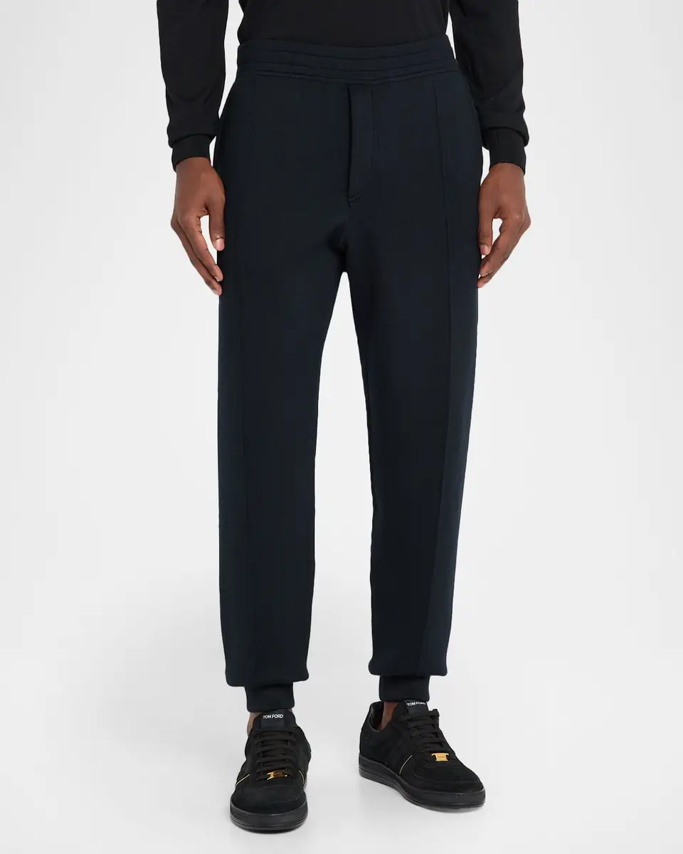 Tom Ford Men's Double-Faced Pintuck Jogger Pants | Thumbnail 4 Tom Ford Men's Double-Faced Pintuck Jogger Pants | Thumbnail 4