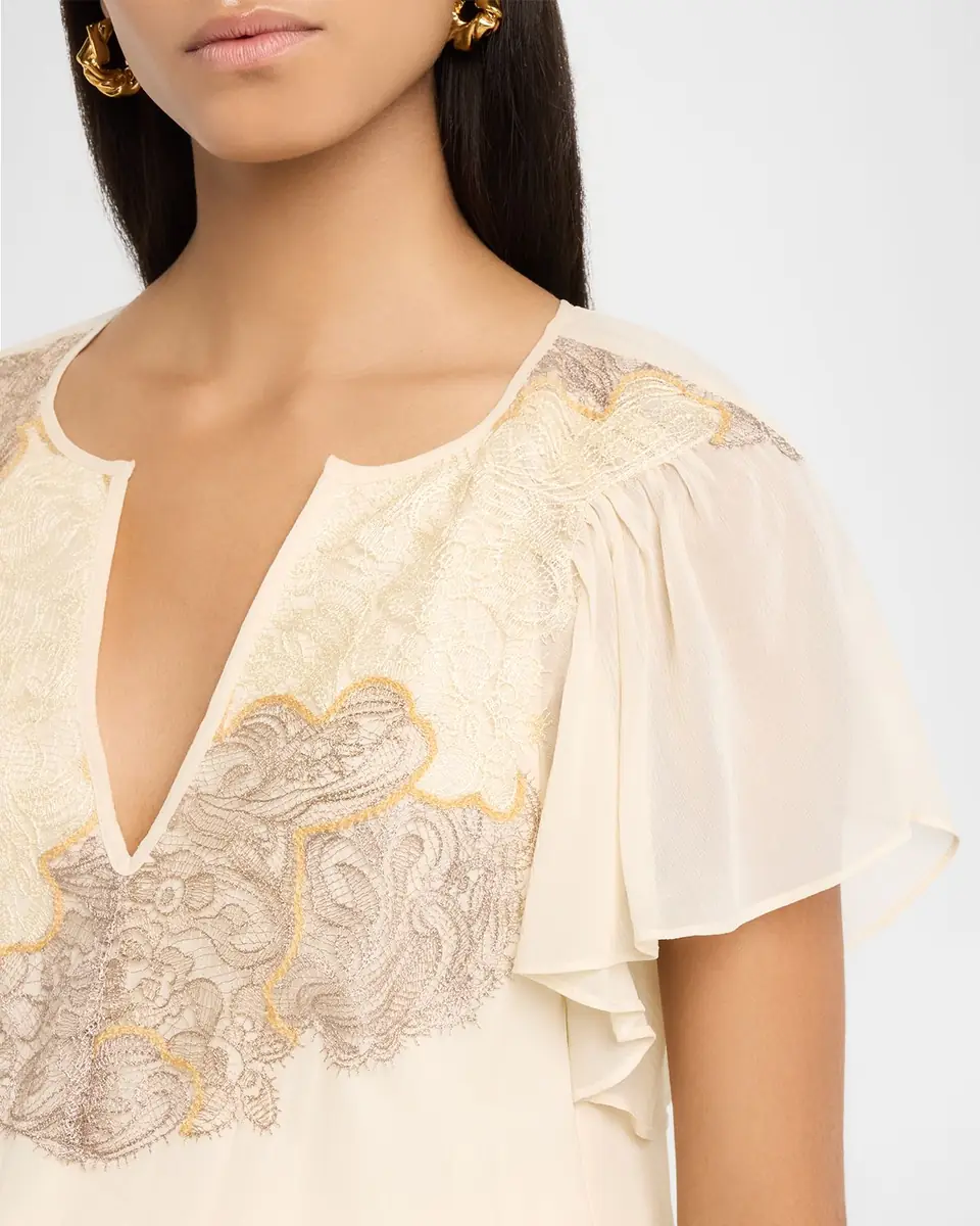 Ramy Brook Ismeria Embroidered Chiffon Mini Dress | Thumbnail 5 Ramy Brook Ismeria Embroidered Chiffon Mini Dress | Thumbnail 5