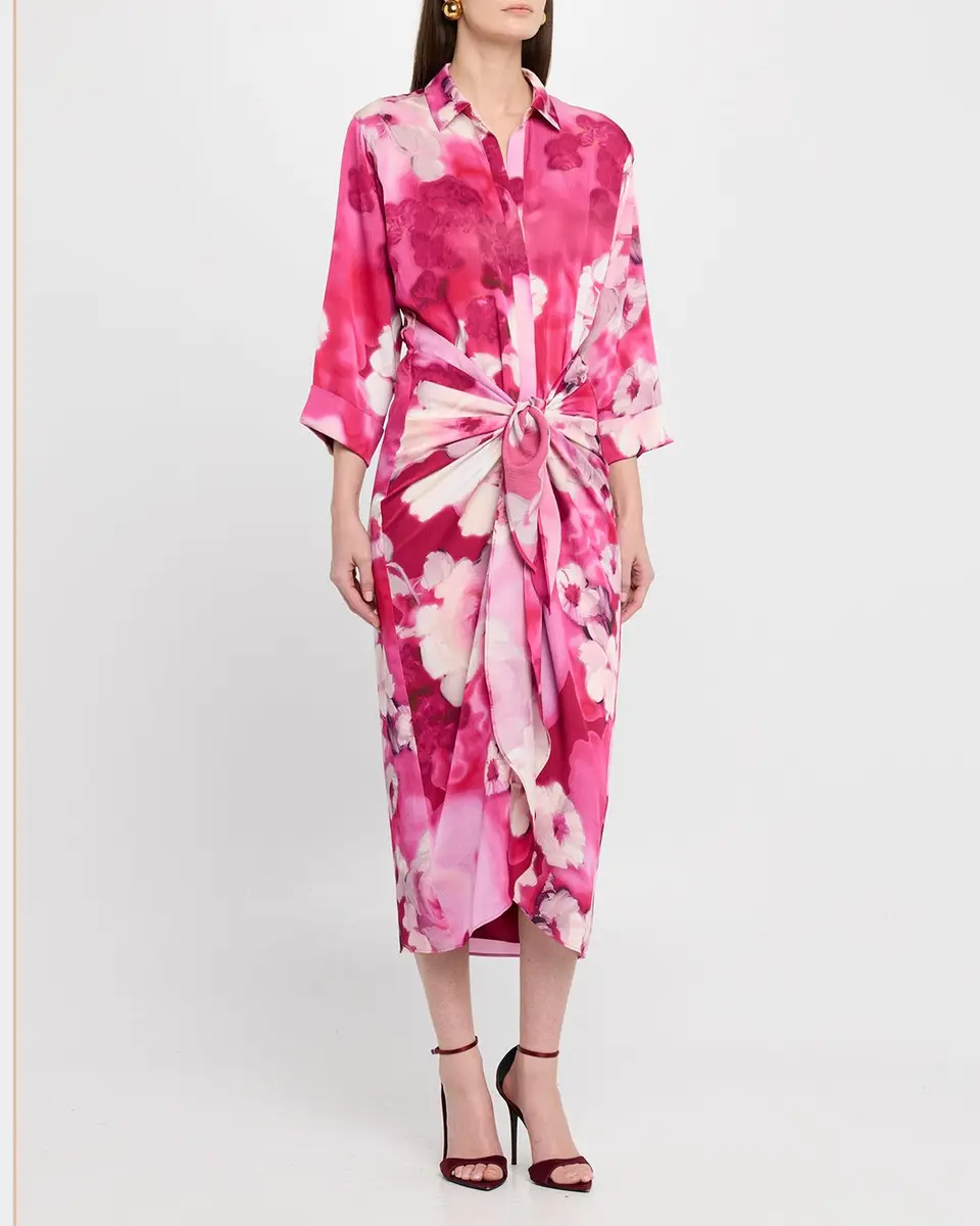 Ungaro Imani Floral-Print Midi Wrap Dress | Thumbnail 3 Ungaro Imani Floral-Print Midi Wrap Dress | Thumbnail 3