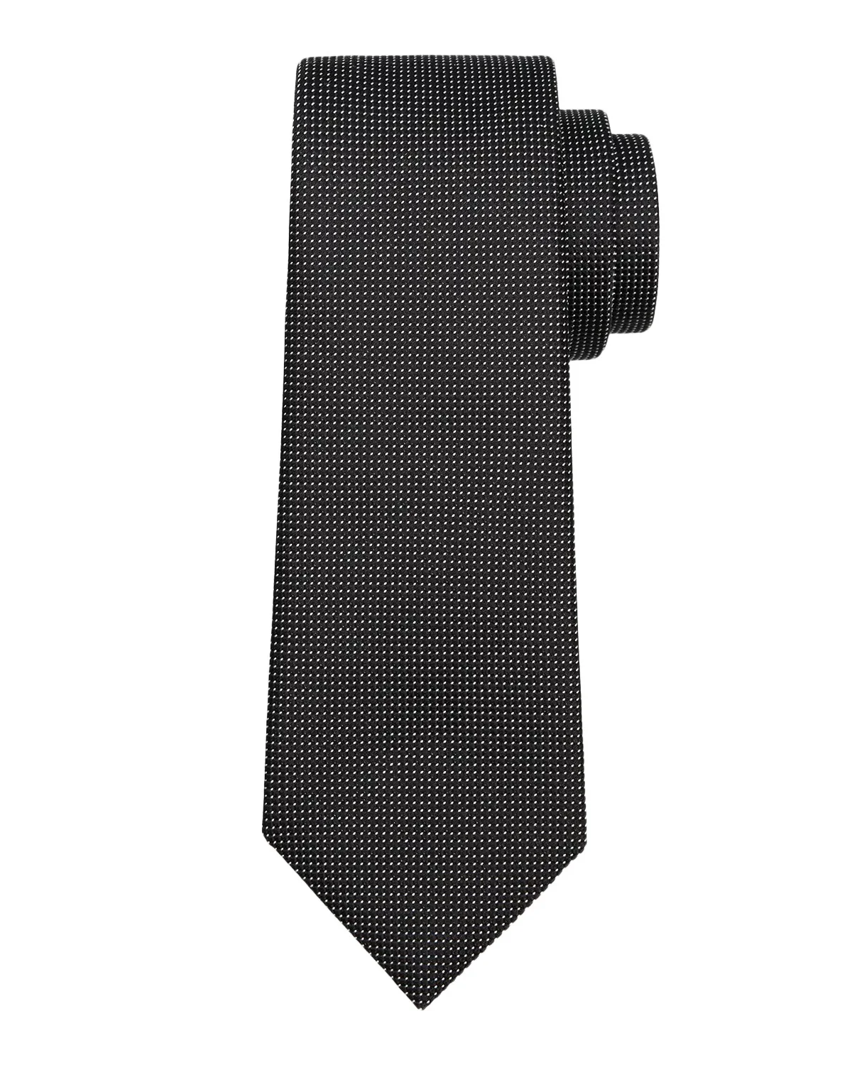 Tom Ford Men's Micro-Texture Polka Dot Silk Tie