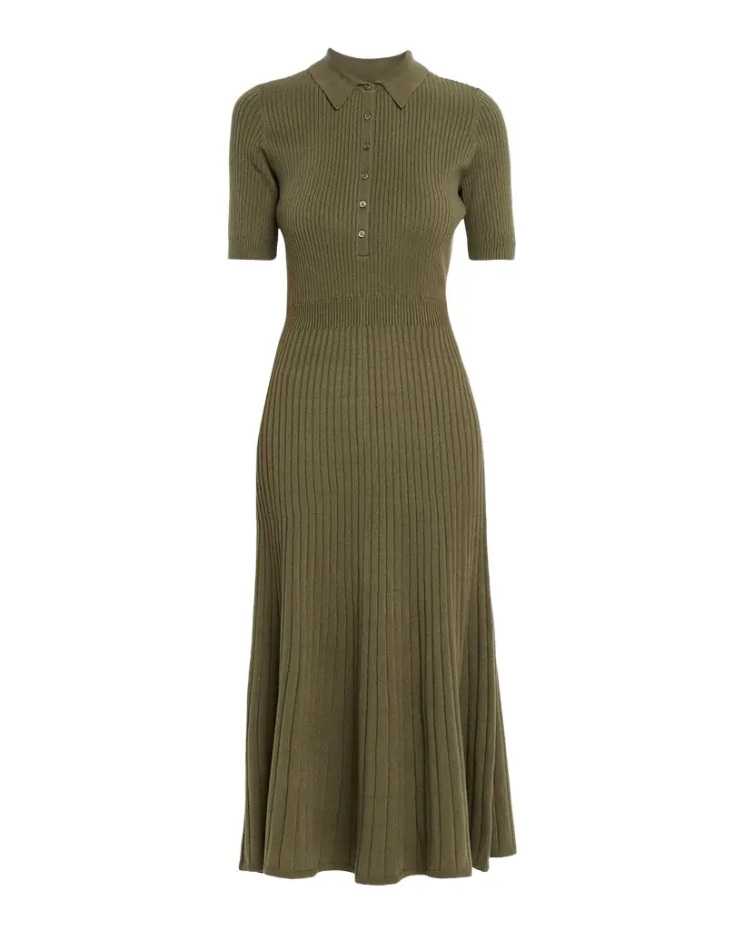 PAIGE Mathilda Short-Sleeve Rib-Knit Dress | Image 1 PAIGE Mathilda Short-Sleeve Rib-Knit Dress | Image 1