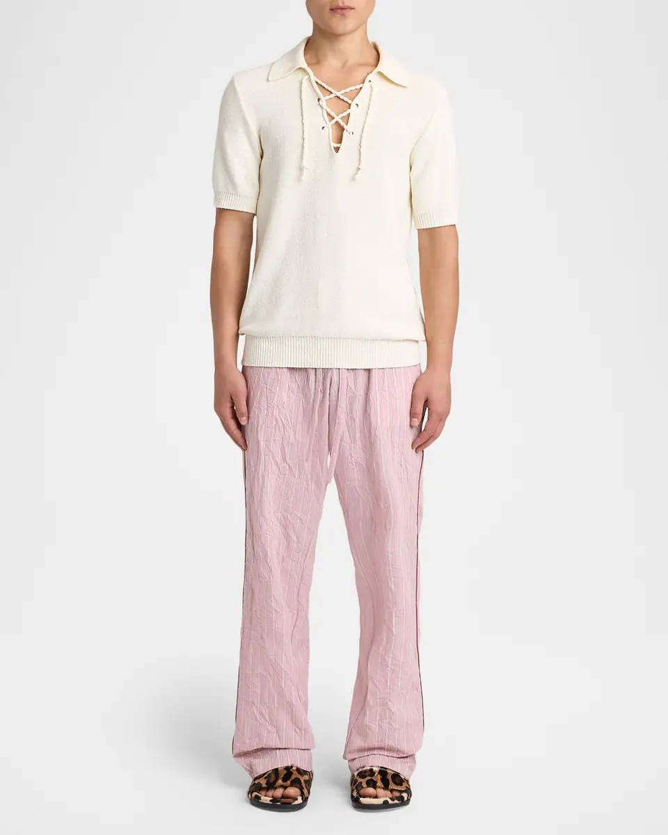Dolce & Gabbana Men's Multi-Stripe Drawstring Lounge Pants | Thumbnail 2 Dolce & Gabbana Men's Multi-Stripe Drawstring Lounge Pants | Thumbnail 2