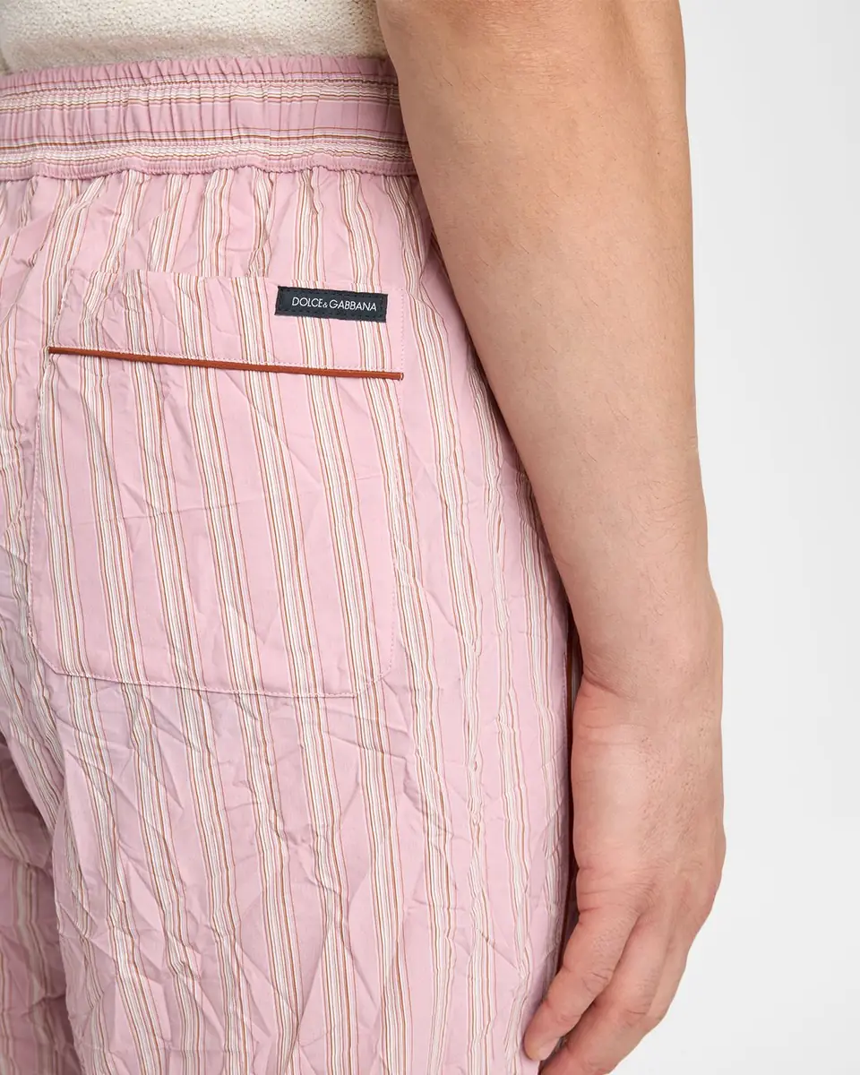 Dolce & Gabbana Men's Multi-Stripe Drawstring Lounge Pants | Thumbnail 5 Dolce & Gabbana Men's Multi-Stripe Drawstring Lounge Pants | Thumbnail 5