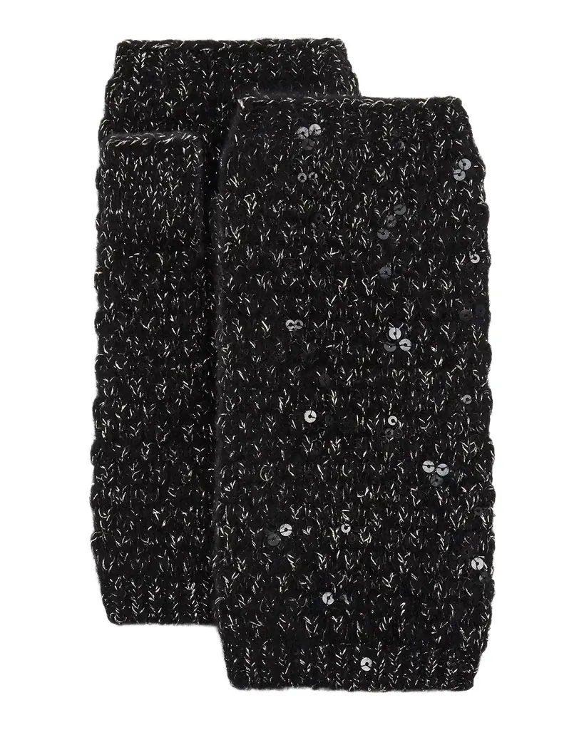 Carolyn Rowan Metallic Cashmere Fingerless Gloves | Image 1 Carolyn Rowan Metallic Cashmere Fingerless Gloves | Image 1