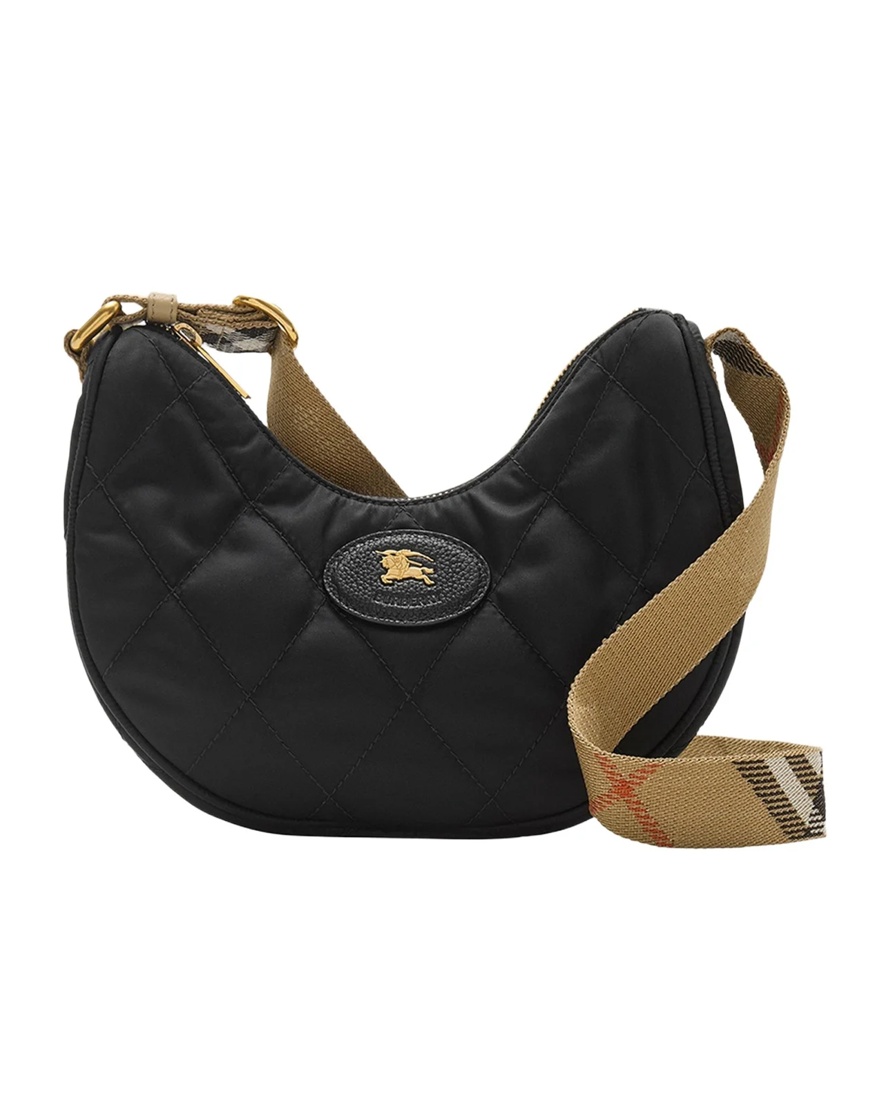 Burberry Horseshoe Quilted Nylon Crossbody Bag
