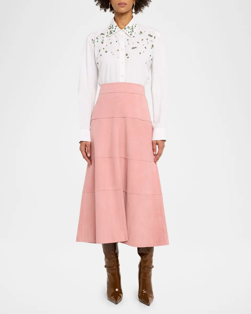 TANYA TAYLOR Margaux Embellished Button-Front Shirt | Thumbnail 2 TANYA TAYLOR Margaux Embellished Button-Front Shirt | Thumbnail 2