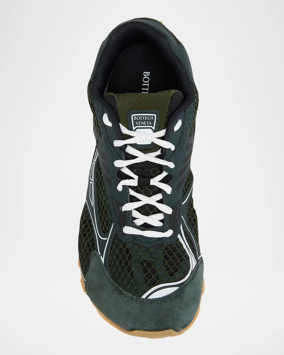 Bottega Veneta Men's Orbit Technical Fishnet Runner Sneakers | Thumbnail 2 Bottega Veneta Men's Orbit Technical Fishnet Runner Sneakers | Thumbnail 2